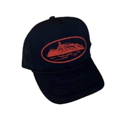 corteiz-alcatraz-trucker-hat-black-red