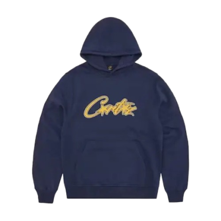 corteiz-satin-applique-hoodie-navy