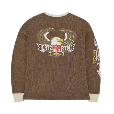 corteiz-c-starz-waffle-sweatshirt-brown