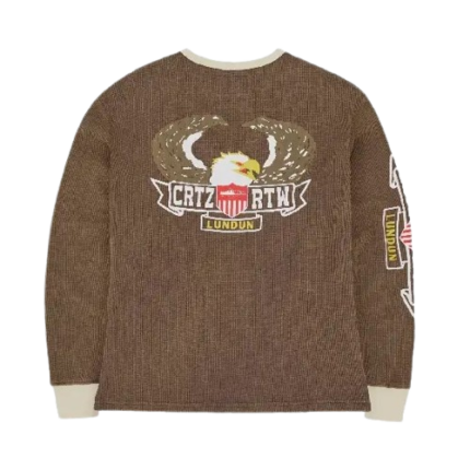 corteiz-c-starz-waffle-sweatshirt-brown