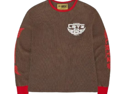 corteiz-gasolina-waffle-sweatshirt-brown