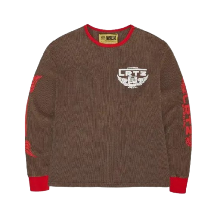 corteiz-gasolina-waffle-sweatshirt-brown