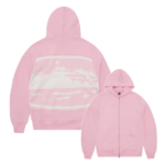 HYBRID JACQUARD KNIT ALCATRAZ ZIP HOODIE [PINK]