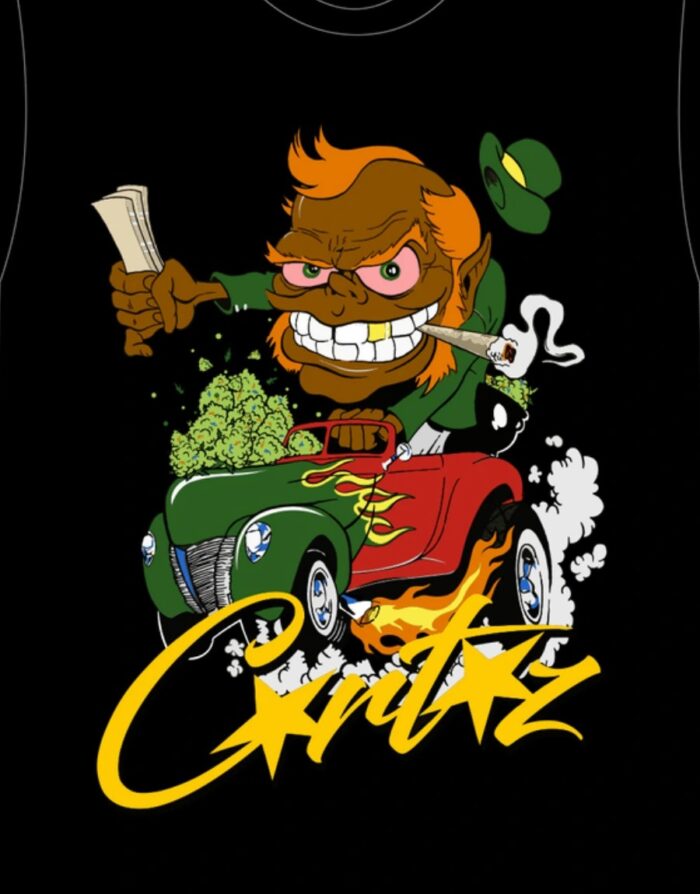 corteiz-leprechaun-420-t-shirt-black